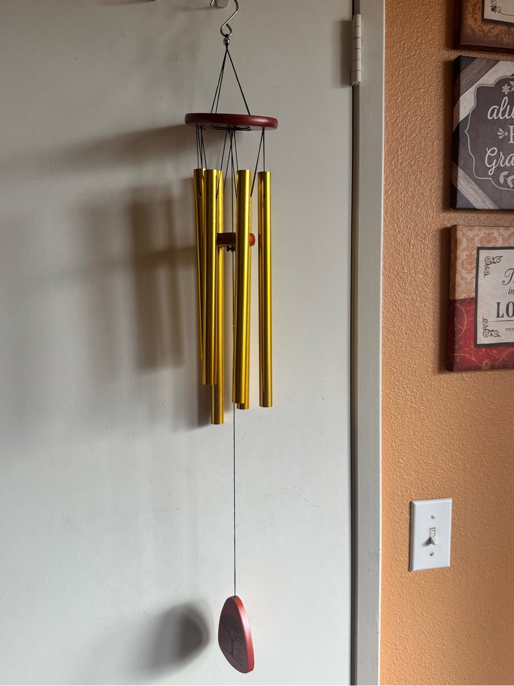 Gold Metal Wind Chime for 50th Anniversary. New in Box Great Gift
